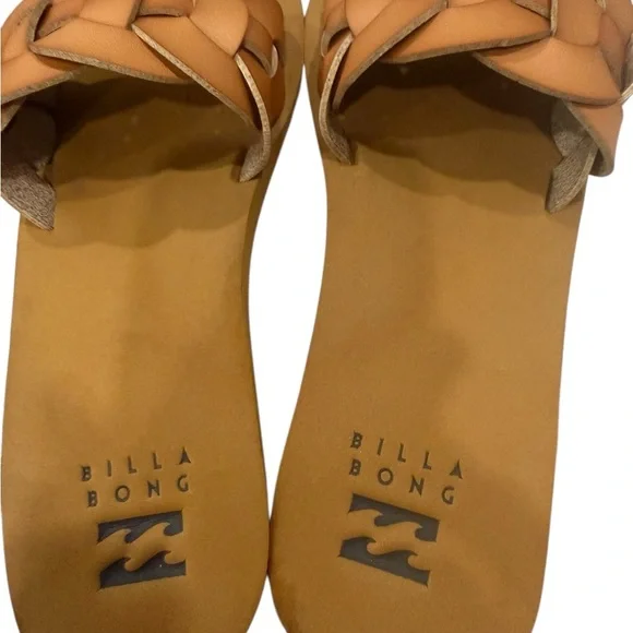 Billabong Women's Tan Braided Lana Slip on Sandals EV Foot bed Size 9.5 - Picture 4 of 6